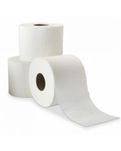 Papier toilette doux blanc double épaisseur, U (x 6 rouleaux)